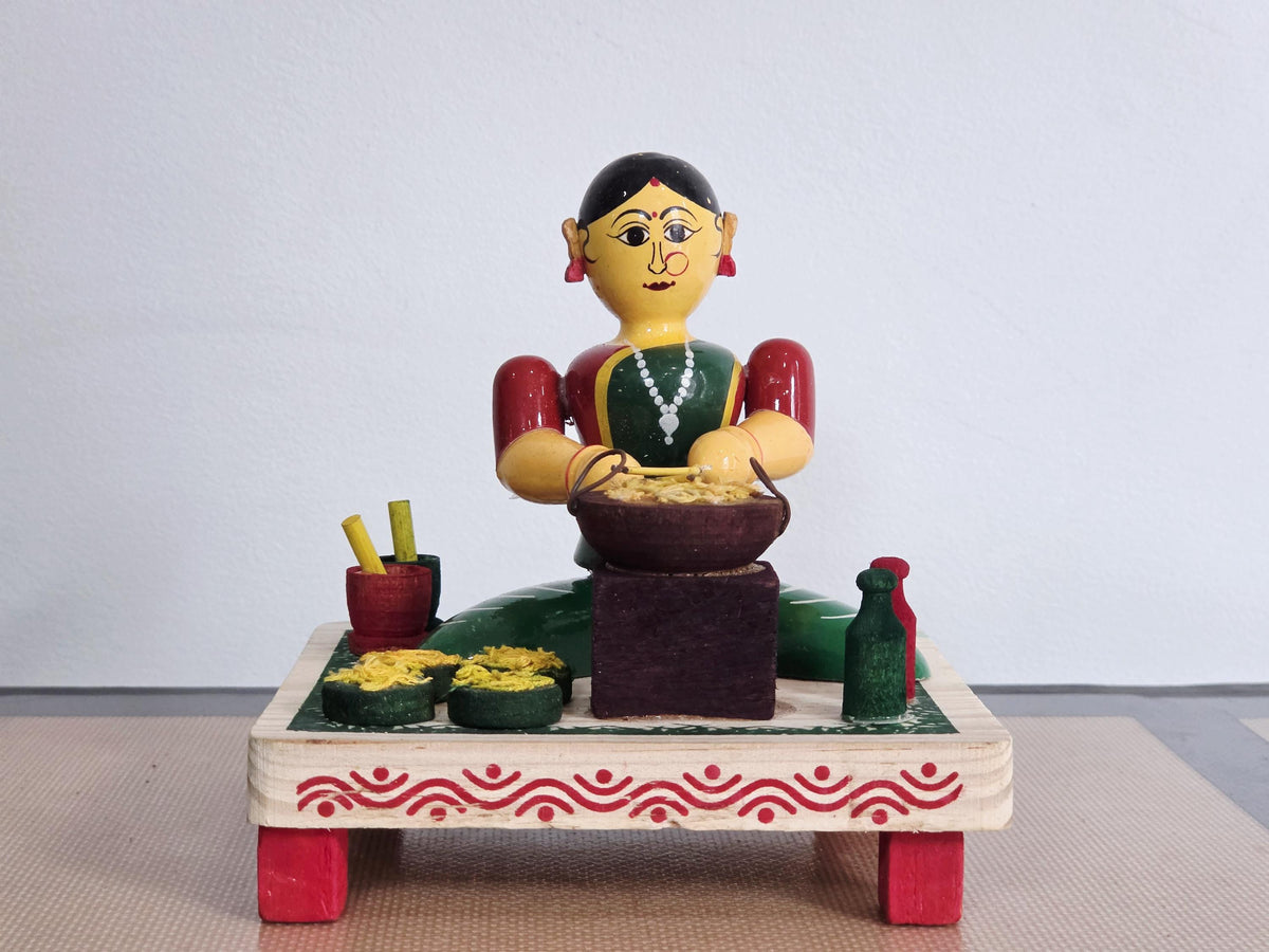 Noodle Maker Lady Doll | Miniature Street Food Stall | Navaratri Golu | Bommala Koluvu Decor