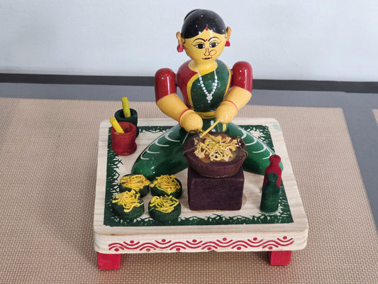 Noodle Maker Lady Doll | Miniature Street Food Stall | Navaratri Golu | Bommala Koluvu Decor