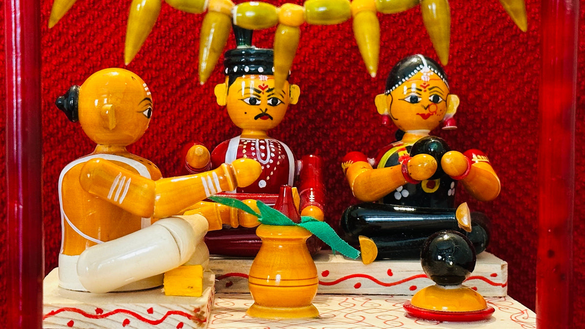 Traditional Hindu marriage | Etikoppaka doll | Home Decor | Navaratri golu | Sankranti Koluvu