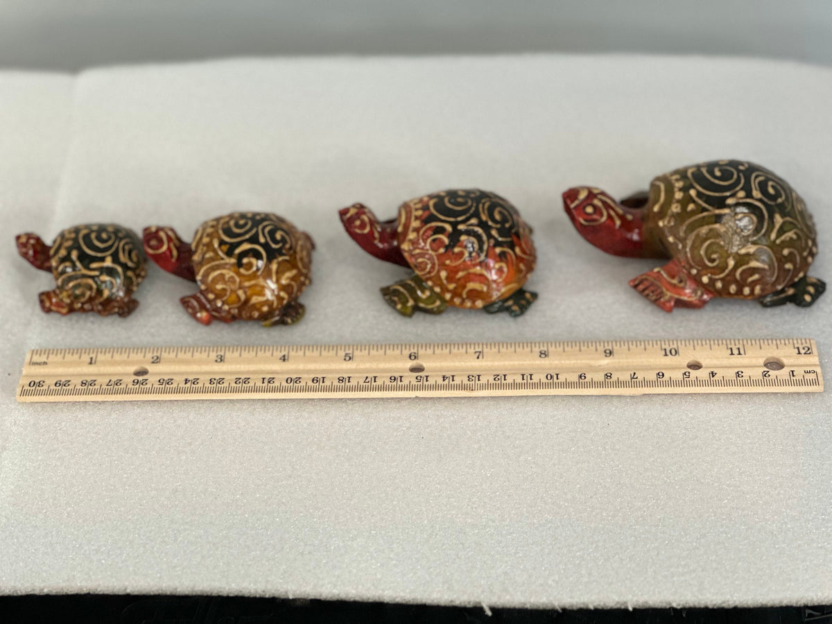 Kondapalli Wooden Turtle Family of Four