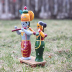 Sri Krishna and Radha etikoppaka doll