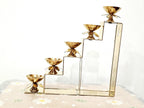 Brass deepam metlu diya stairs, 12 inch stepped brass lamp stand for Diwali