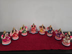 Ashta Lakshmi Golu Doll Set of 8 – 6 Inch Hand-Painted Clay Navarathri Golu | Bommala Koluvu
