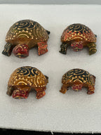 Kondapalli Wooden Turtle Family of Four