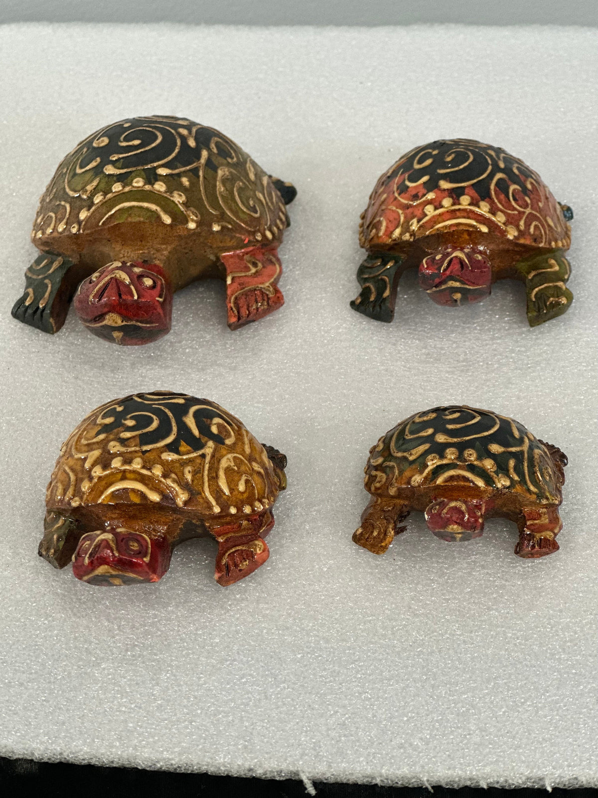 Kondapalli Wooden Turtle Family of Four
