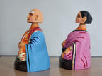 Thatha Paati bobble head doll pair, nodding grandpa and grandma