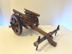 Indian Wooden Bullock Cart model ( 20" x 12" x 10") | ( 15" x 9" x 7") | Home Decor