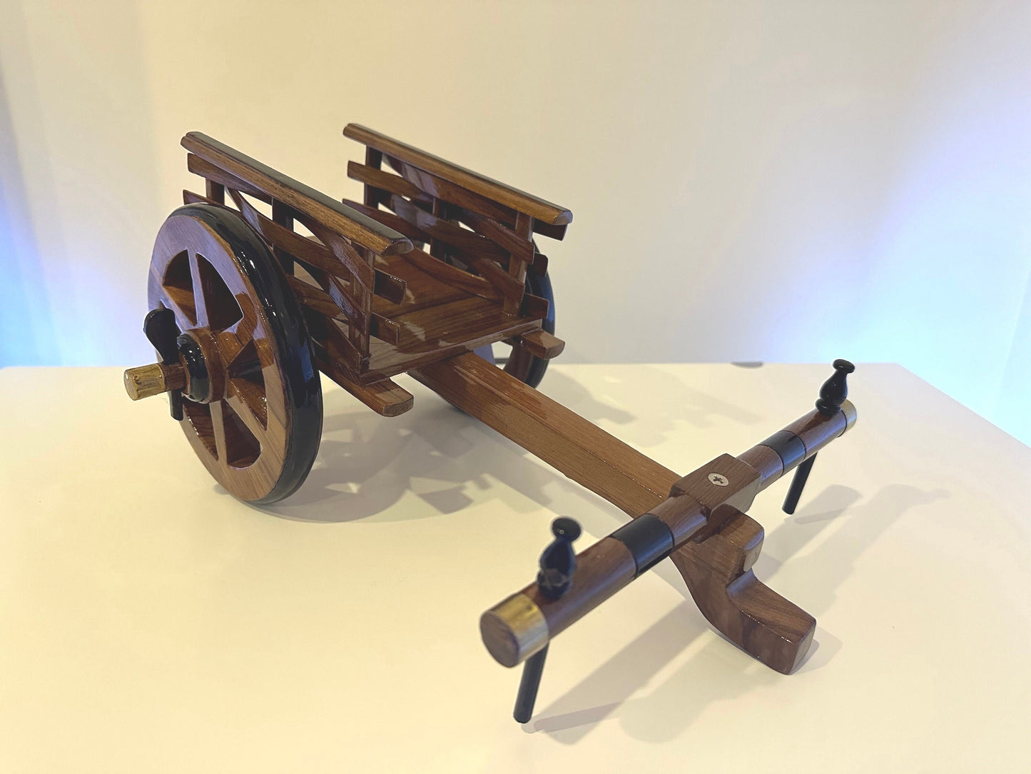 Indian Wooden Bullock Cart model ( 20" x 12" x 10") | ( 15" x 9" x 7") | Home Decor