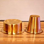 Brass Tea/Filter Coffee Tumbler and Saucer | Set of 4.