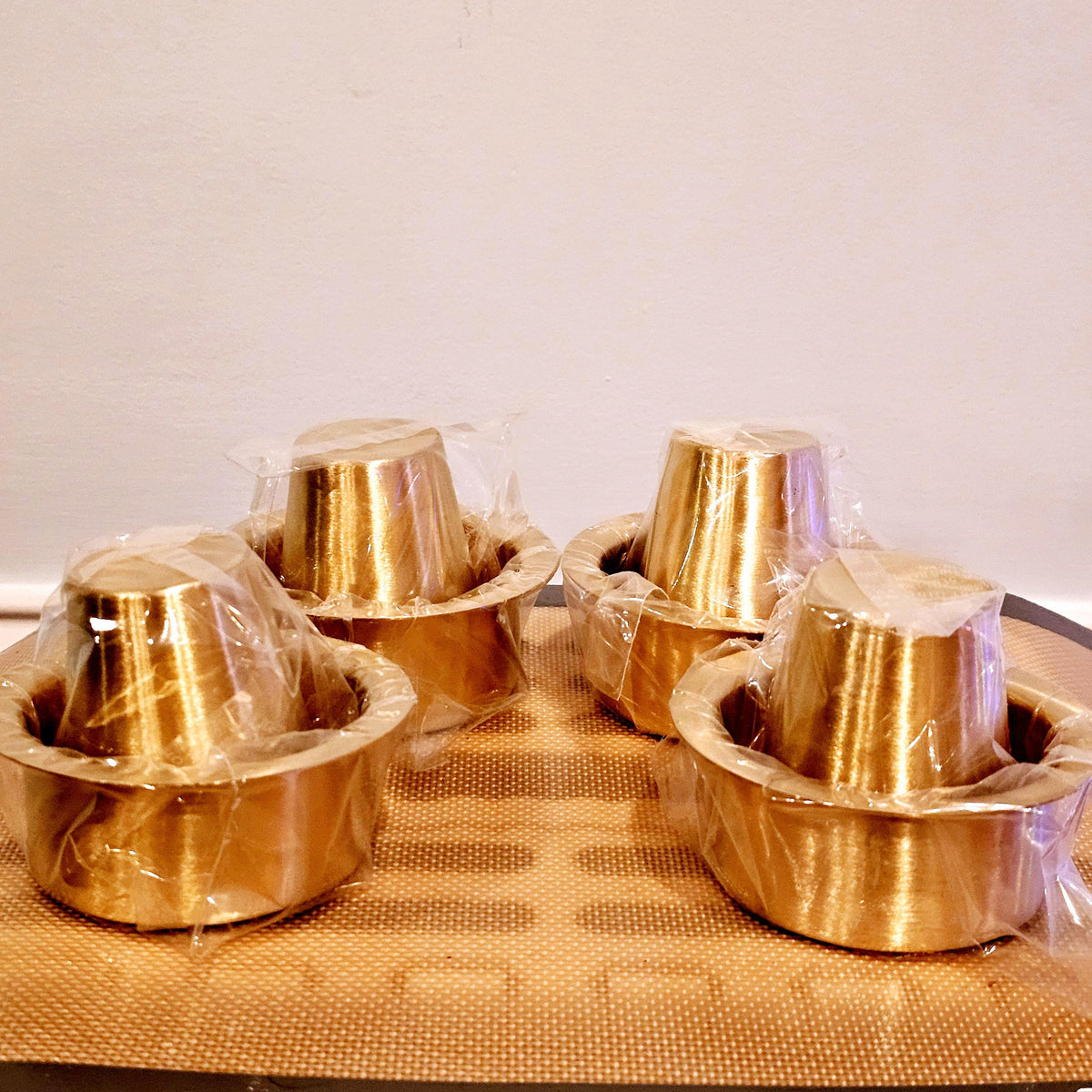 Brass Tea/Filter Coffee Tumbler and Saucer | Set of 4.
