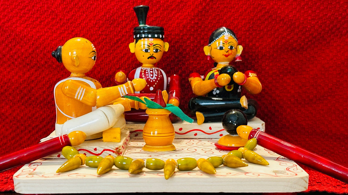 Traditional Hindu marriage | Etikoppaka doll | Home Decor | Navaratri golu | Sankranti Koluvu