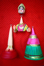 Kondapalli Buttabomma dancing doll, 13 inch bobble toy
