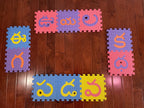 Telugu alphabet foam puzzle play mat with 52 letter tiles