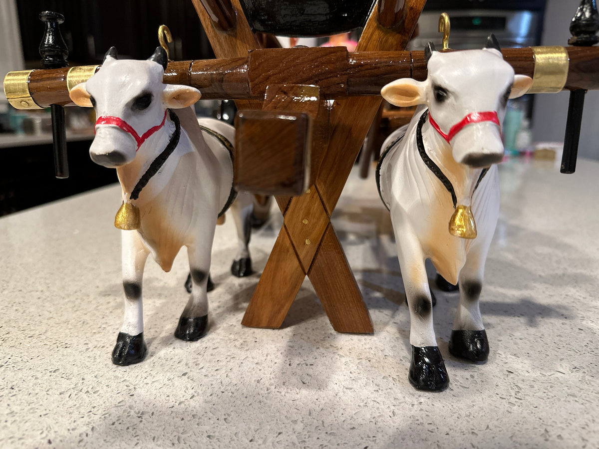 Indian Wooden Bullock Cart model ( 20" x 12" x 10") | ( 15" x 9" x 7") | Home Decor