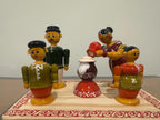 Pongal set made of wood.