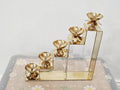 Brass deepam metlu diya stairs, 12 inch stepped brass lamp stand for Diwali