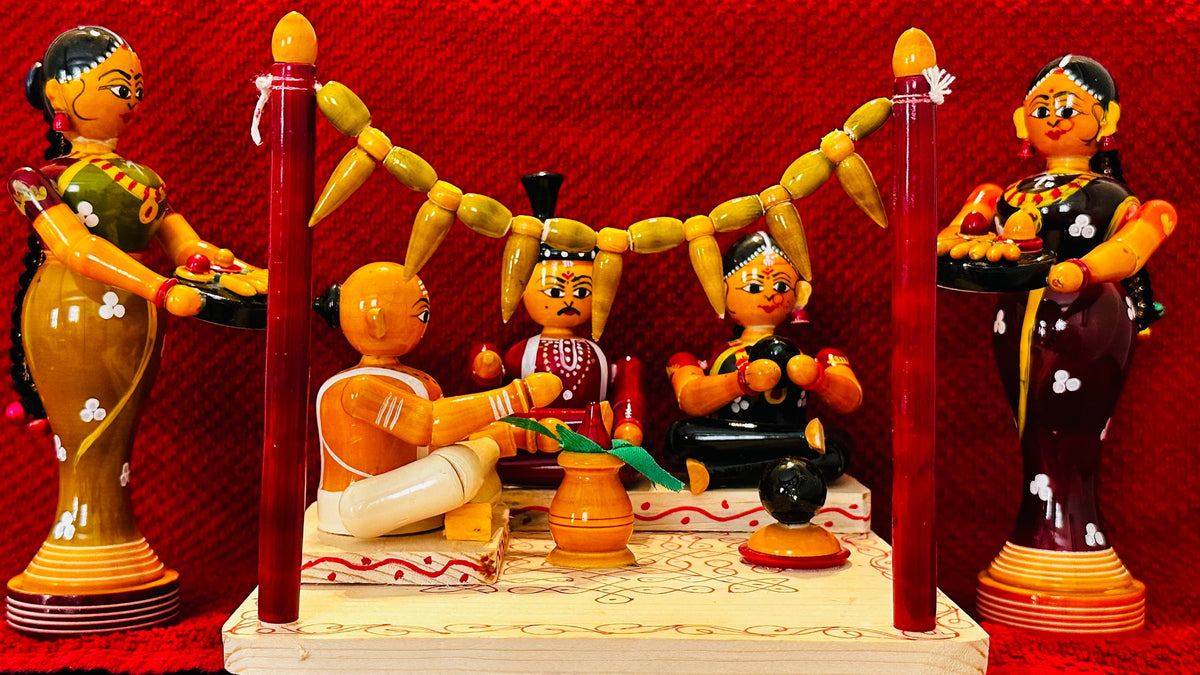 Traditional Hindu marriage | Etikoppaka doll | Home Decor | Navaratri golu | Sankranti Koluvu