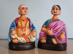 Thatha Paati bobble head doll pair, nodding grandpa and grandma