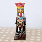 Elephant with a mounted Ambari wooden doll | kondapalli