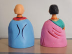 Thatha Paati bobble head doll pair, nodding grandpa and grandma