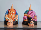 Thatha Paati bobble head doll pair, nodding grandpa and grandma