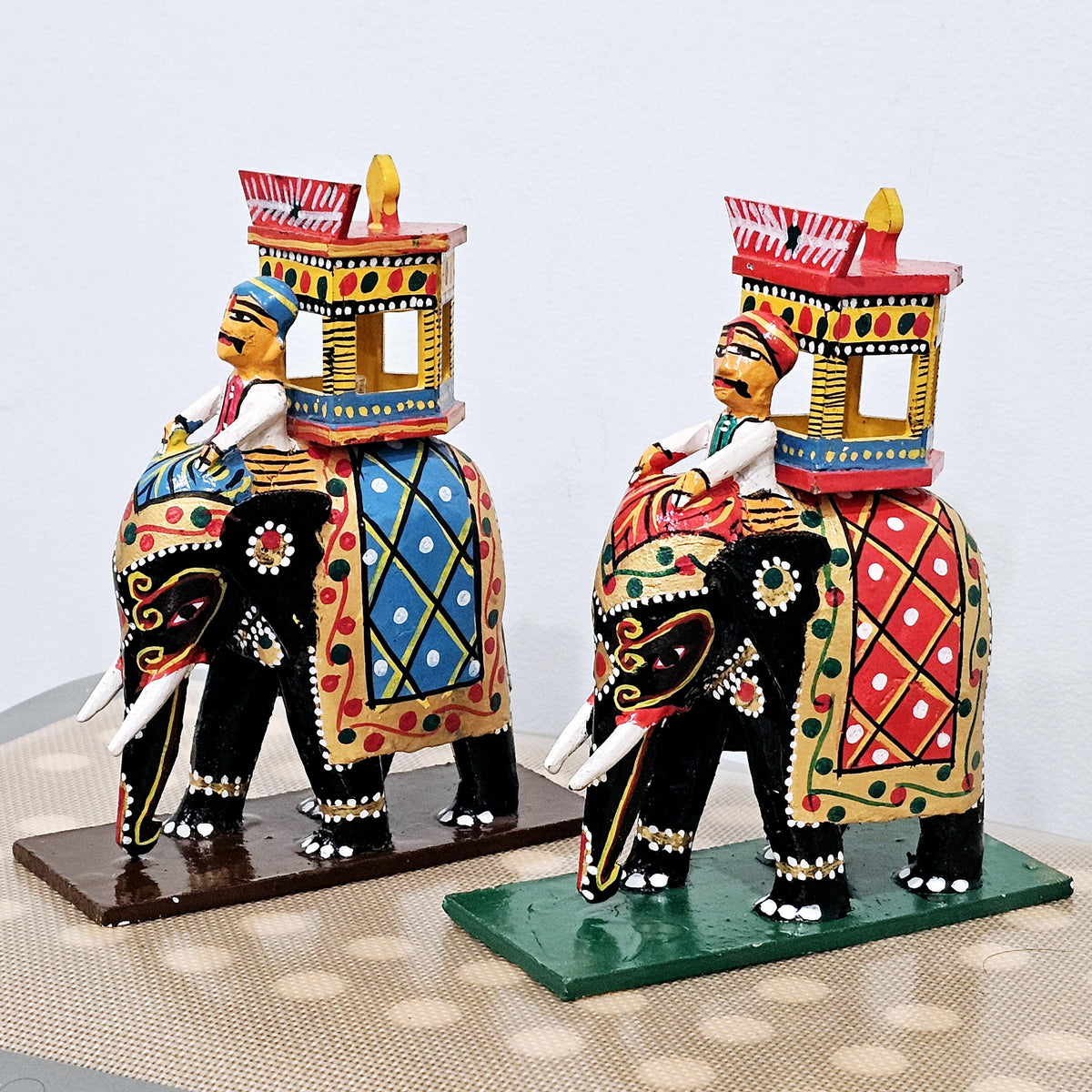 Elephant with a mounted Ambari wooden doll | kondapalli