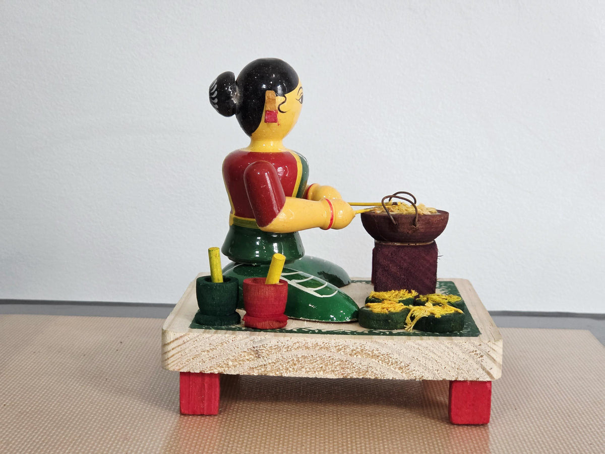 Noodle Maker Lady Doll | Miniature Street Food Stall | Navaratri Golu | Bommala Koluvu Decor