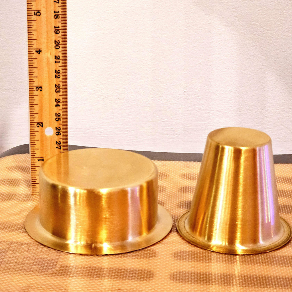 Brass Tea/Filter Coffee Tumbler and Saucer | Set of 4.