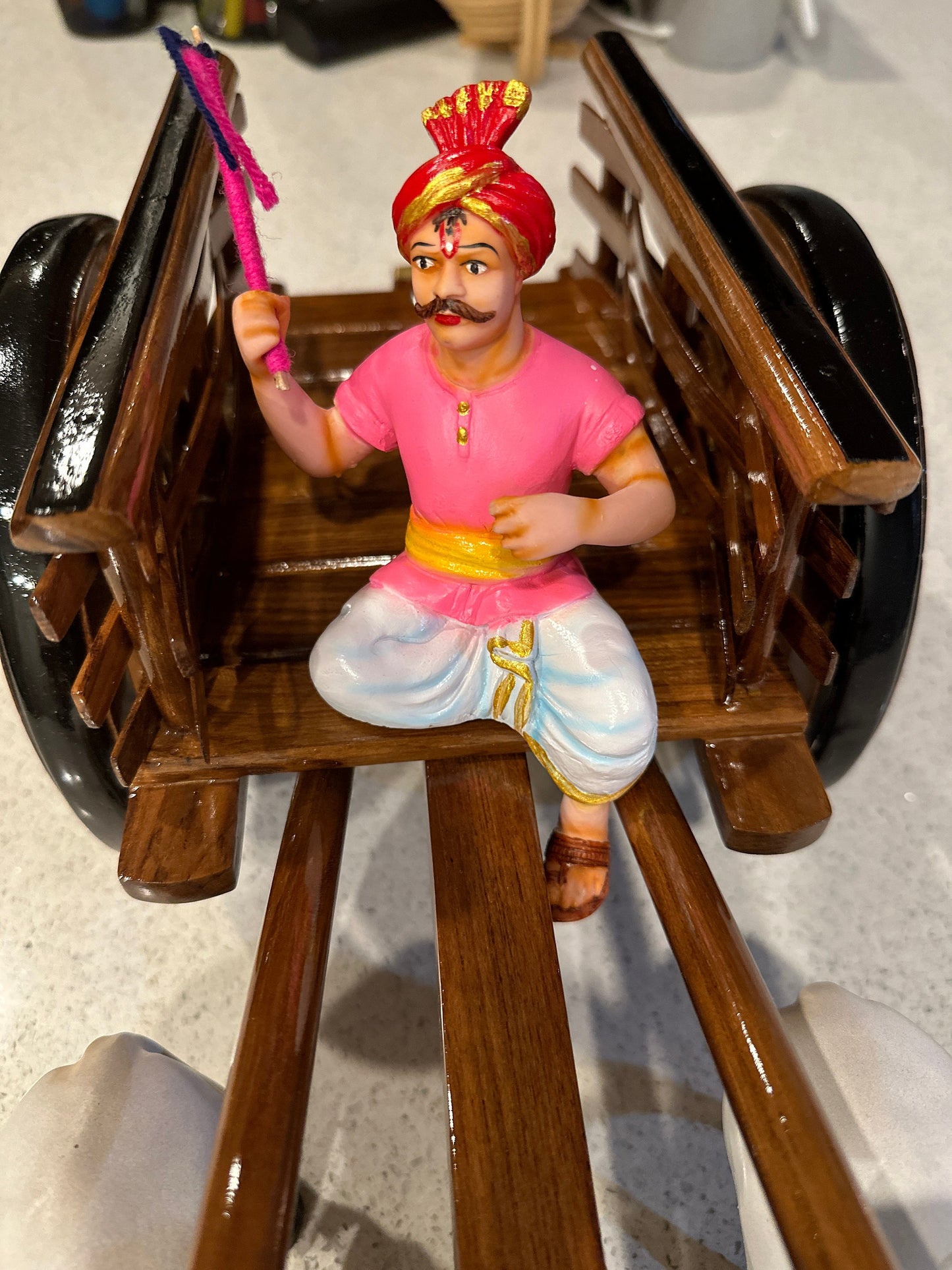 Indian Wooden Bullock Cart model ( 20" x 12" x 10") | ( 15" x 9" x 7") | Home Decor