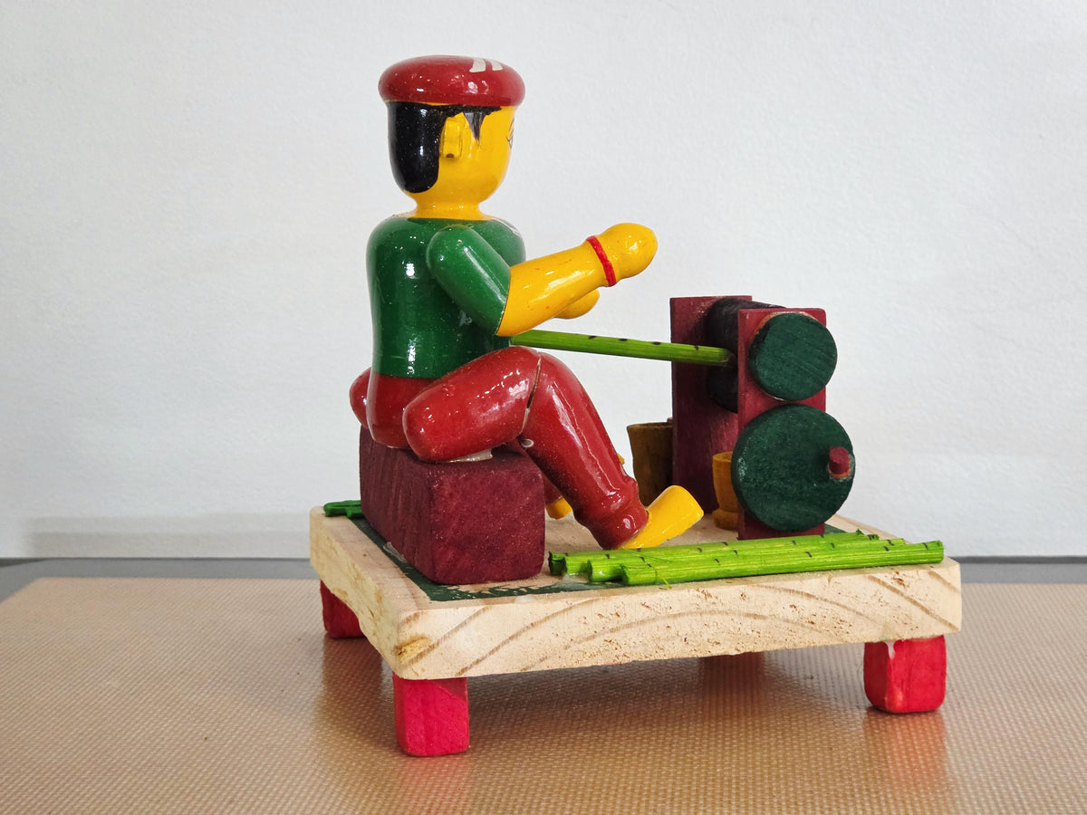 Sugarcane Juice Seller Doll with Miniature Press | Indian Village Scene | Navaratri Golu & Bommala Koluvu Decor