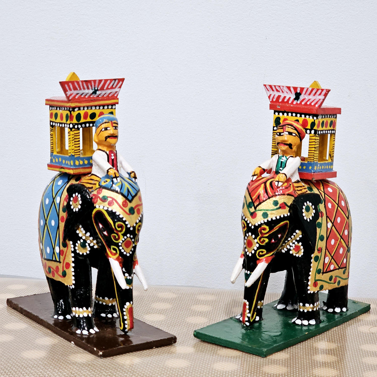 Elephant with a mounted Ambari wooden doll | kondapalli
