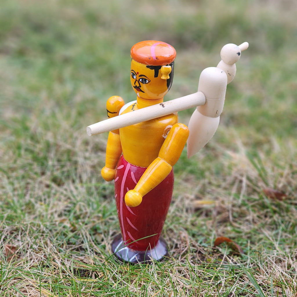 Etikoppaka Farmer & Wife Doll | Traditional Indian Toys