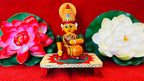 Lakshmi Devi Etikoppaka Doll: Hindu Goddess of Wealth, Indian Decor