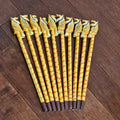 Wooden pencils with painted animal and bird toppers for kids