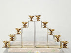 Brass deepam metlu diya stairs, 12 inch stepped brass lamp stand for Diwali