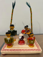 Pongal set made of wood.