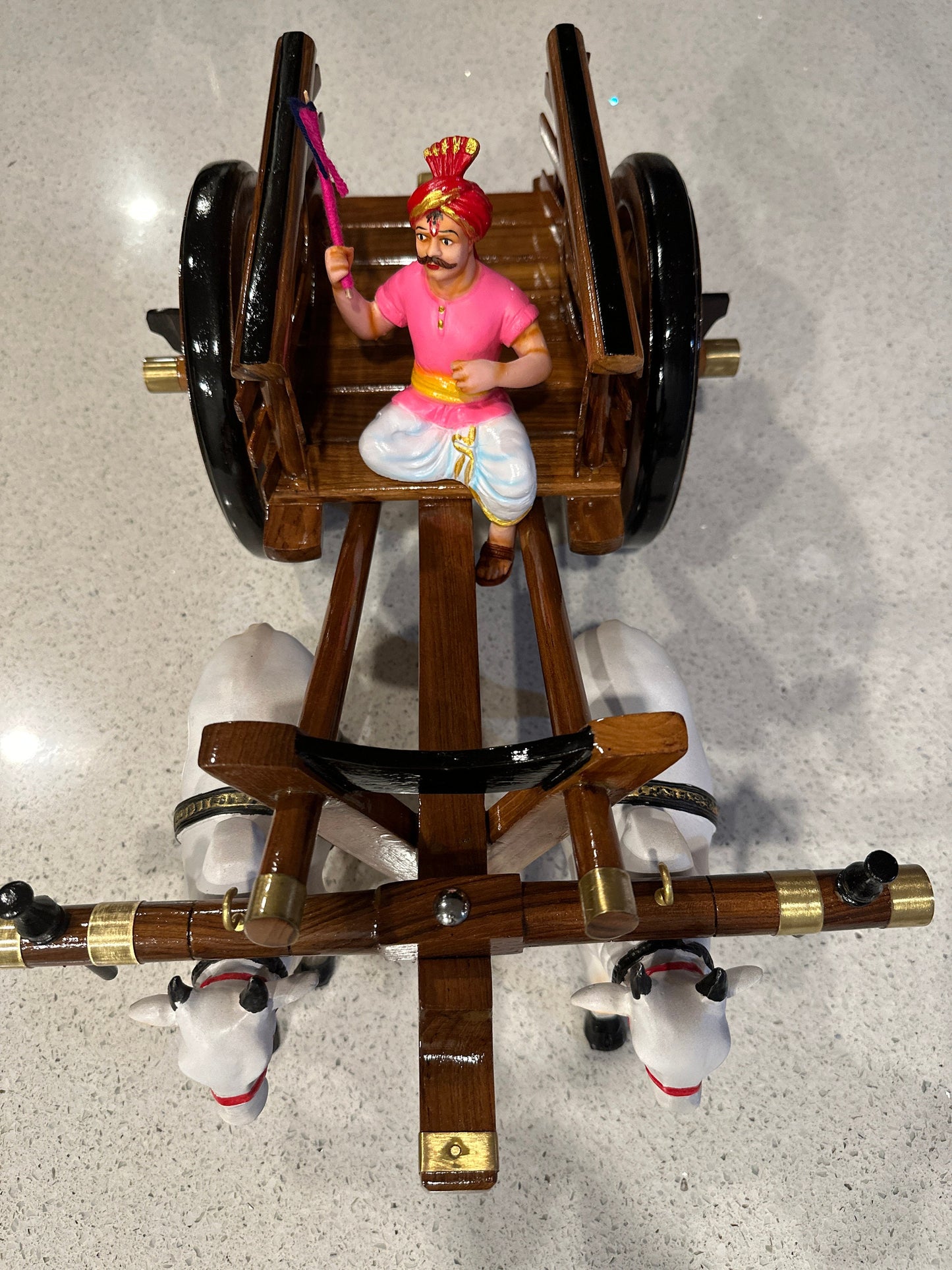 Indian Wooden Bullock Cart model ( 20" x 12" x 10") | ( 15" x 9" x 7") | Home Decor