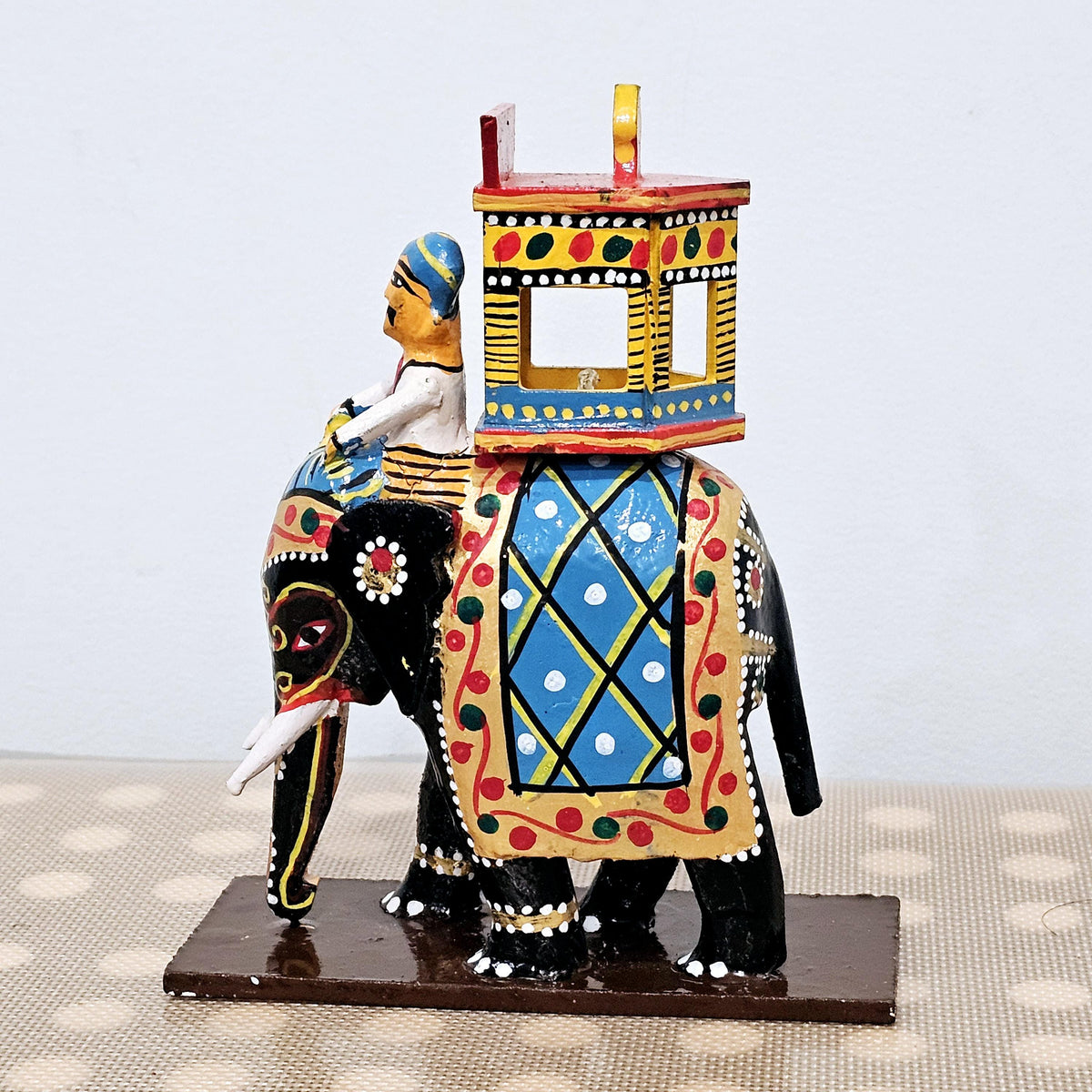 Elephant with a mounted Ambari wooden doll | kondapalli