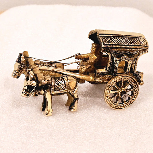 Miniature Bullock Cart made of brass | Home Decor | House warming gift