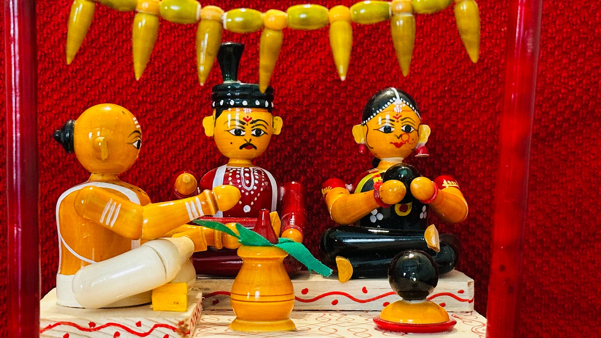 Traditional Hindu marriage | Etikoppaka doll | Home Decor | Navaratri golu | Sankranti Koluvu