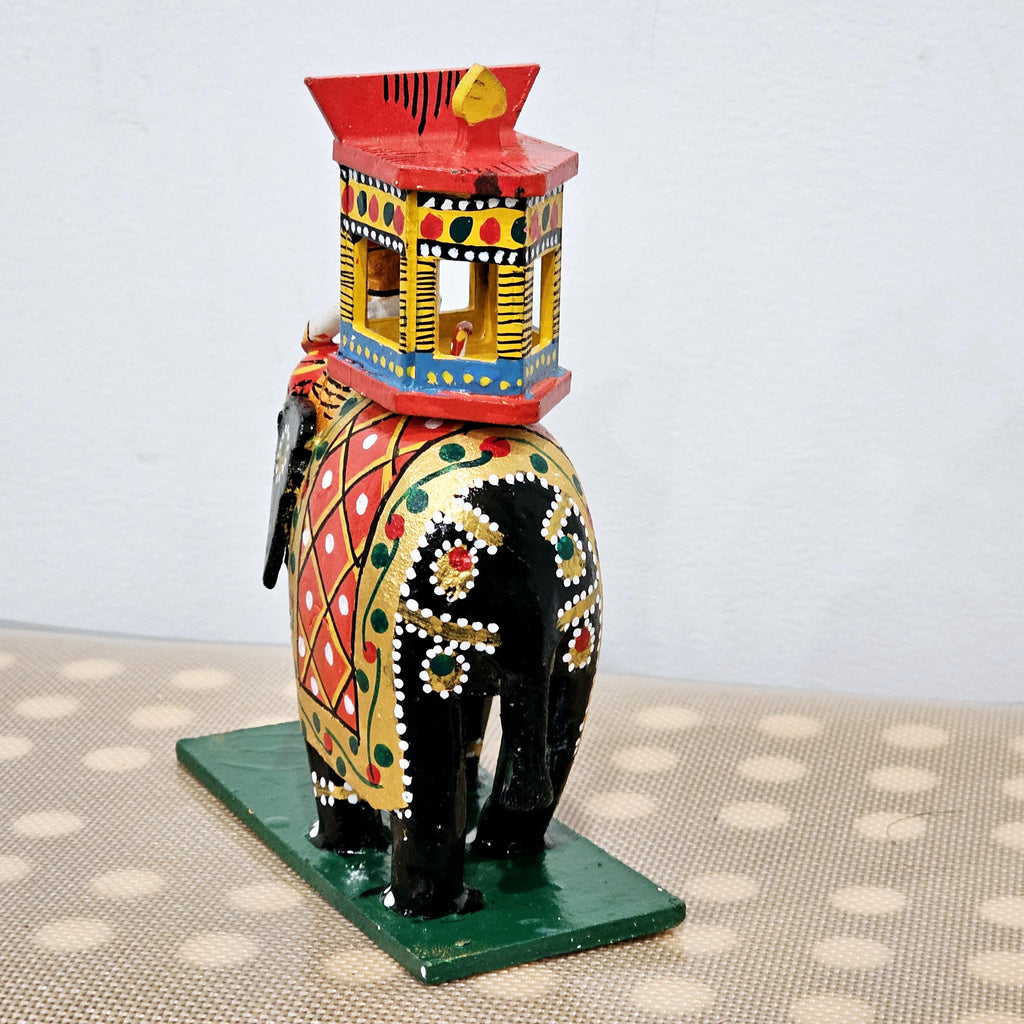 Elephant with a mounted Ambari wooden doll | kondapalli
