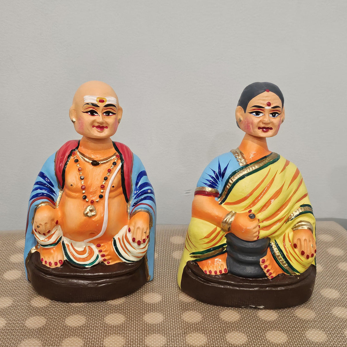 Taata Bamma Couple Bobble Head Toys - Indian Home Decor