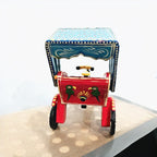 Colorful painted Indian Rickshaw made of wood. | Central Park Pedicab | Home Decor