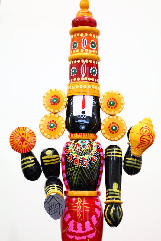Sri Venkateshwara etikoppaka 18 inch wooden handcraft doll | Sankranti Koluvu | Mukkoti | Vaikunta Ekadasi