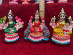 Ashta Lakshmi Golu Doll Set of 8 – 6 Inch Hand-Painted Clay Navarathri Golu | Bommala Koluvu