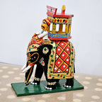 Elephant with a mounted Ambari wooden doll | kondapalli