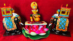 Lakshmi Devi Etikoppaka Doll: Hindu Goddess of Wealth, Indian Decor