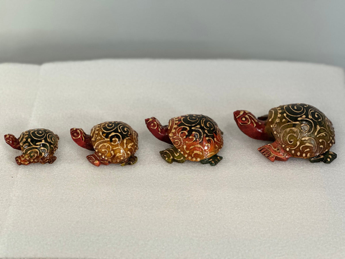 Kondapalli Wooden Turtle Family of Four