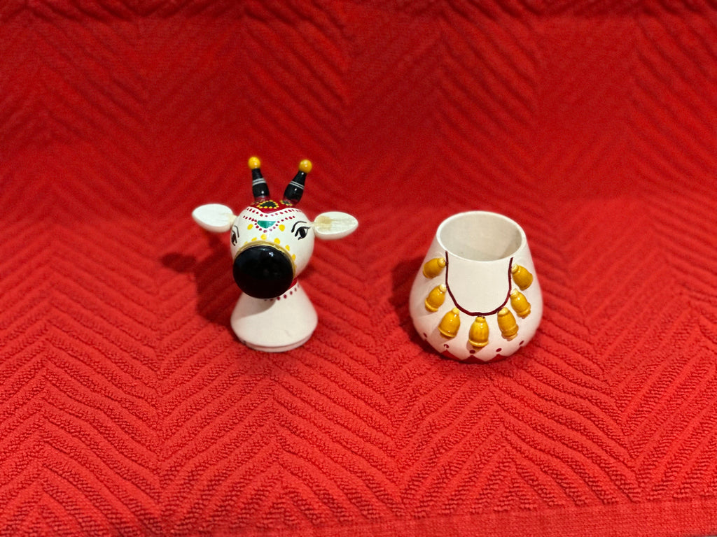 Cute Nandi doll pasupu kumkuma holder | kondapalli | etikoppaka