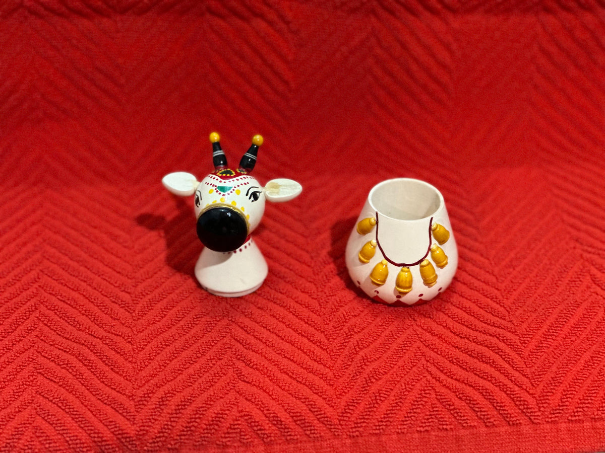 Cute Nandi doll pasupu kumkuma holder | kondapalli | etikoppaka